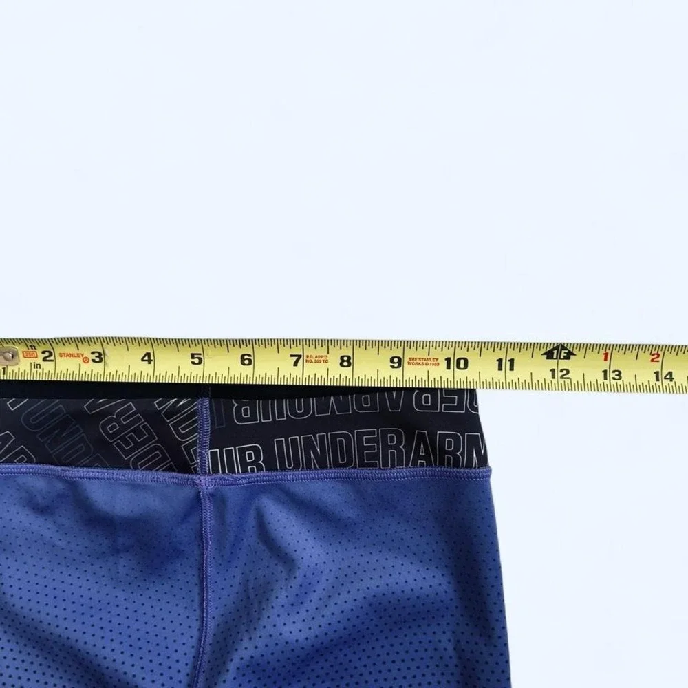 Under‎ armour girls leggings purple/black size 7/8 EUC